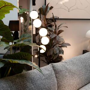 KARE Lampa stojąca designerska Scala Balls, czarny, salon / jadalnia, szkło, design