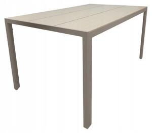 Aluminiowy stó ogrodowy na taras z blatem polywood Allen Pro 130x70 taupe