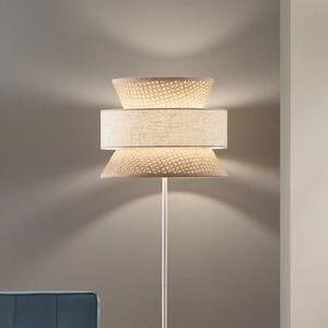 Luce Ambiente Design Lampa stojąca Gazebo, kremowy / amber, salon / jadalnia, drewno