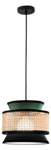 Luce Ambiente Design Lampa wisząca Gazebo, możliwość ściemniania, zielony, salon / jadalnia, tkanina / materiał / jedwab