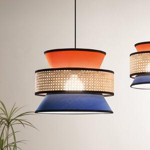 Luce Ambiente Design Lampa wisząca Gazebo, możliwość ściemniania, żółty / pomarańczowy, salon / jadalnia, tkanina / materiał / jedwab