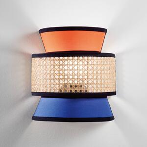 Luce Ambiente Design Kinkiet Gazebo, możliwość ściemniania, żółty / pomarańczowy, salon / jadalnia, tkanina / materiał / jedwab