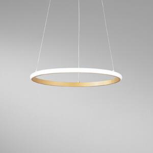 Luce Ambiente Design Lampa wisząca Axis, mosiężny / złoty, salon / jadalnia, metal, nowoczesny