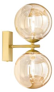Luce Ambiente Design Kinkiet Honey, możliwość ściemniania, mosiężny / złoty, salon / jadalnia, metal