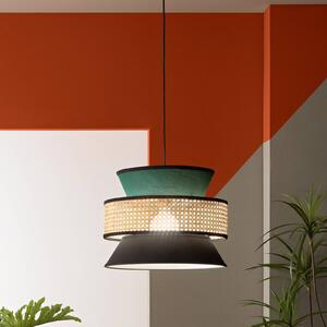 Luce Ambiente Design Lampa wisząca Gazebo, możliwość ściemniania, zielony, salon / jadalnia, tkanina / materiał / jedwab