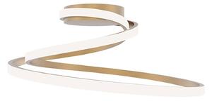 Luce Ambiente Design Lampa sufitowa LED Coaster, mosiężny / złoty, salon / jadalnia, aluminium, nowoczesny