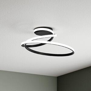 Luce Ambiente Design Lampa sufitowa LED Coaster, czarny, salon / jadalnia, aluminium, nowoczesny