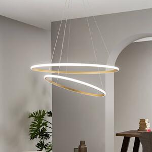 Luce Ambiente Design Lampa wisząca Axis, mosiężny / złoty, salon / jadalnia, metal, nowoczesny