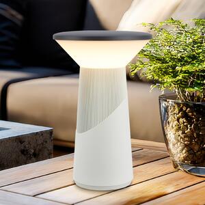 Briloner lampa stołowa LED Pilia antracyt/jasnoszary Wysokość 24 cm IP44 Pilla, możliwość ściemniania, salon / jadalnia, tworzywo sztuczne, nowoczesny