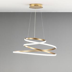 Luce Ambiente Design Lampa wisząca Coaster, mosiężny / złoty, salon / jadalnia, aluminium, nowoczesny