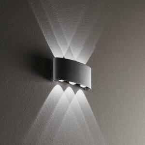 INTEC Kinkiet zewnętrzny LED Betle, czarny, aluminium, nowoczesny