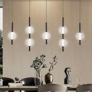Viokef Lampa wisząca Abeona, czarny, salon / jadalnia, metal
