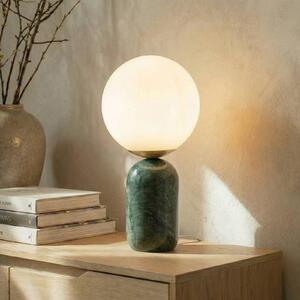 Lampa stołowa Lennes Lindby, zielony, salon / jadalnia, kamień, nowoczesny