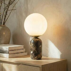 Lampa stołowa Lennes Lindby, brązowy / rdzawy, salon / jadalnia, kamień, nowoczesny