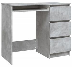 Szare biurko z szufladami beton B2-E32