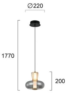 Viokef Lampa wisząca Sire, aluminiowy / szary / cynkowy, salon / jadalnia, metal