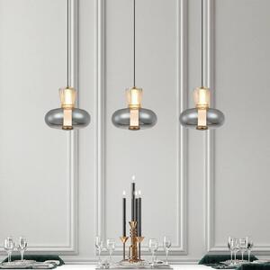 Viokef Lampa wisząca Sire, aluminiowy / szary / cynkowy, salon / jadalnia, metal