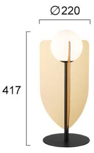 Viokef Lampa stołowa Fedora, mosiężny / złoty, salon / jadalnia, metal