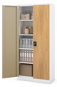 Szafa na dokumenty biała/złoty dąb: Eco Design JAN H