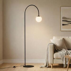 Lampa łukowa - lampa stojąca Nova Domiluce, czarny, salon / jadalnia, metal, nowoczesny