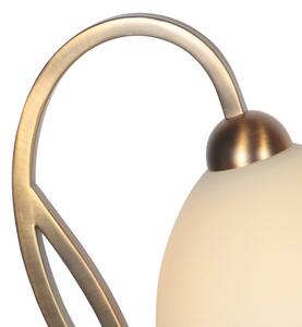 Steinhauer Lampa stołowa Anthea, brązowy / mosiężny, salon / jadalnia, metal