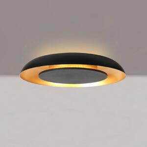 Steinhauer Lampa sufitowa LED Golden Veil, możliwość ściemniania, czarny, salon / jadalnia, metal, nowoczesny