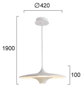 Viokef Lampa wisząca Rene, biały / opal, salon / jadalnia, metal, nowoczesny