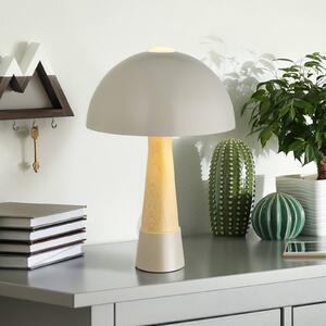 Globo Lampa stołowa Paulin, aluminiowy / szary / cynkowy, sypialnia, metal, skandynawski