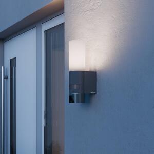 STEINEL Lampa z czujnikiem LED L 625 CAM SC, kamera, IP44 SC, aluminiowy / szary / cynkowy, aluminium, nowoczesny