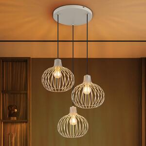 Globo Lampa wisząca Mateo, możliwość ściemniania, kremowy / amber, salon / jadalnia, metal, skandynawski