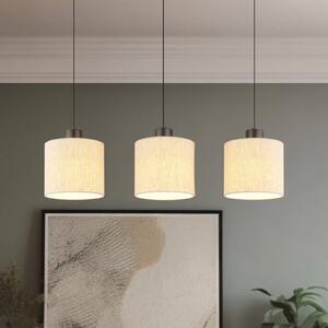 Globo Lampa wisząca Thea, możliwość ściemniania, kremowy / amber, salon / jadalnia, tkanina / materiał / jedwab, skandynawski