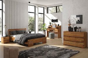 Łóżko drewniane dębowe Visby Sandemo High / 200x200 cm, olej naturalny