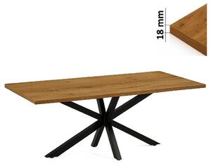 Ława 65x110 cm prostokątna, blat 1,8 cm, nogi Metalowe Czarne „ Pająk ” I ArtDHome