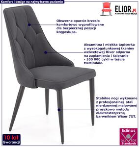 Komplet popielatych krzeseł tapicerowanych 4 szt. P3-W30