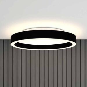Steinhauer Lampa sufitowa LED Ringlux, możliwość ściemniania, czarny, salon / jadalnia, metal, nowoczesny