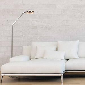 Steinhauer Lampa stojąca LED Ringlux, możliwość ściemniania, aluminiowy / szary / cynkowy, salon / jadalnia, metal, nowoczesny