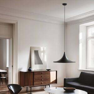 Linea Light Lampa wisząca Morgana, możliwość ściemniania, czarny, salon / jadalnia, aluminium, nowoczesny