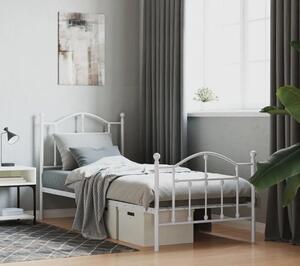 Białe metalowe łóżko industrialne 90x200 cm - Wroxo