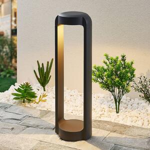 Lampa ogrodowa stojąca Habsa Lucande, czarny, aluminium, nowoczesny