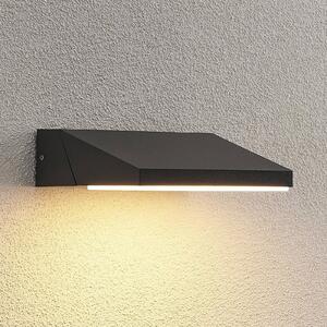 Kinkiet zewnętrzny LED Auda Lucande, czarny, aluminium, nowoczesny