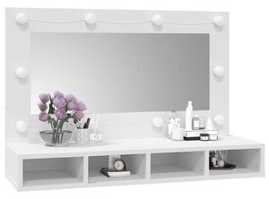 Biała toaletka z lustrem na biurko - Arvola 3X