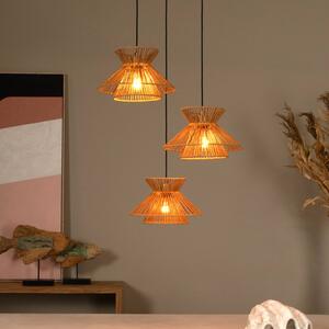 Lucide Lampa wisząca Tasman, możliwość ściemniania, kremowy / amber, salon / jadalnia, papier / lunolit / lunopal, skandynawski