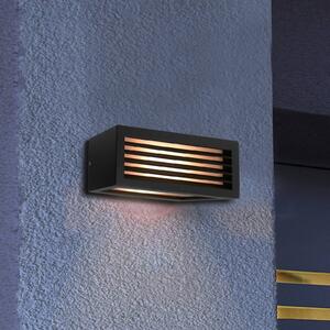 Deko-Light Kinkiet zewnętrzny Rilongo, możliwość ściemniania, czarny, aluminium, nowoczesny