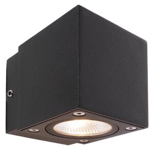 Deko-Light Kinkiet zewnętrzny LED Cubodo Single Mini, czarny, aluminium, nowoczesny