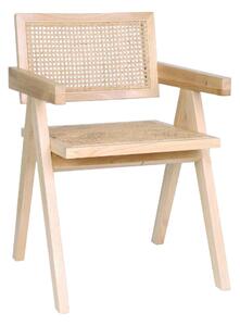 Krzesło drewniane Stella light z plecionką wiedeńską, rattan