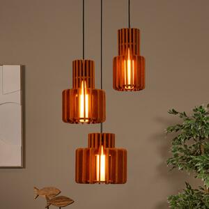 Lucide Lampa wisząca Rollo, możliwość ściemniania, terracotta, salon / jadalnia, tkanina / materiał / jedwab