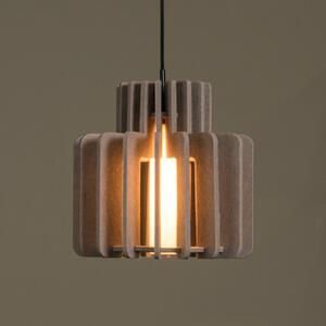 Lucide Lampa wisząca Rollo, możliwość ściemniania, kremowy / amber, salon / jadalnia, tkanina / materiał / jedwab