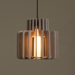 Lucide Lampa wisząca Rollo, możliwość ściemniania, kremowy / amber, salon / jadalnia, tkanina / materiał / jedwab