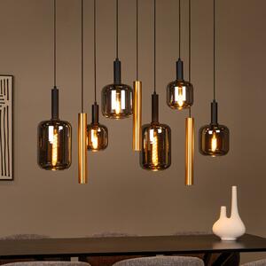 Lucide Lampa wisząca Joanet, możliwość ściemniania, aluminiowy / szary / cynkowy, salon / jadalnia, szkło