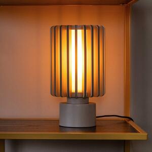 Lucide Lampa stołowa Lambres, kremowy / amber, salon / jadalnia, aluminium